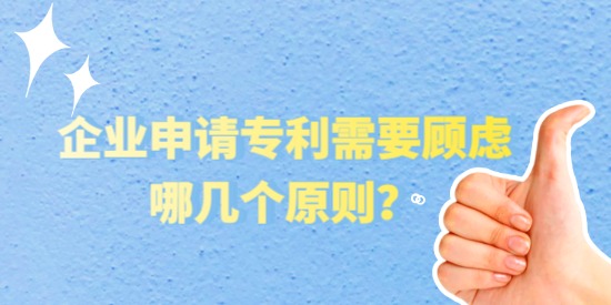 企業(yè)申請專利需要顧慮哪幾個原則？