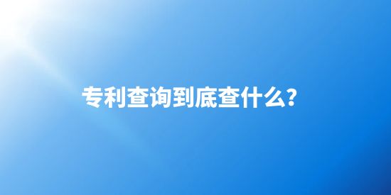 專利查詢到底要查些什么呢？