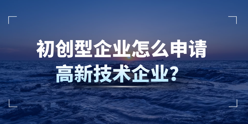 初創(chuàng)型企業(yè)怎么申請高新技術企業(yè)？